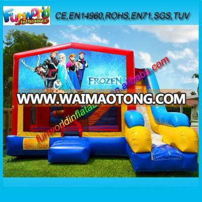 7in1 Inflatable Frozen Bounce House Combo, Inflatable Jumping Combo Castle