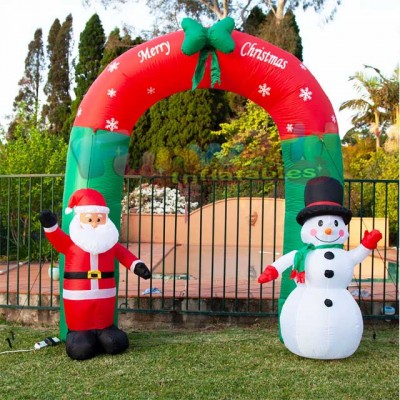 Lovely Christmas inflatable arch Santa Snowman advertising inflatables