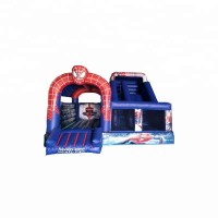 commercial inflatable castle combo slide,spiderman castle for sale