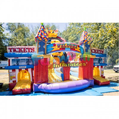 castle type kids inflatable amusement park commercial blow up bouncer amusement park inflatable fun city bounce playground