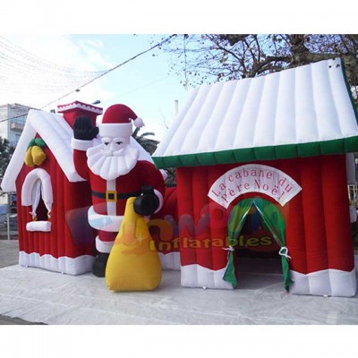 Santa house inflatable Christmas decorations inflatable advertising Christmas wholesale